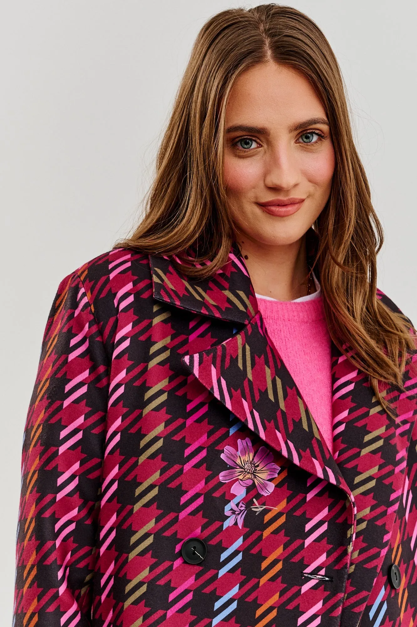 Lost In Bloom double-breasted insulated coat