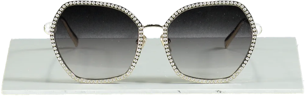 Louis Vuitton Gold Z6012U Pearl embellished Sunglasses