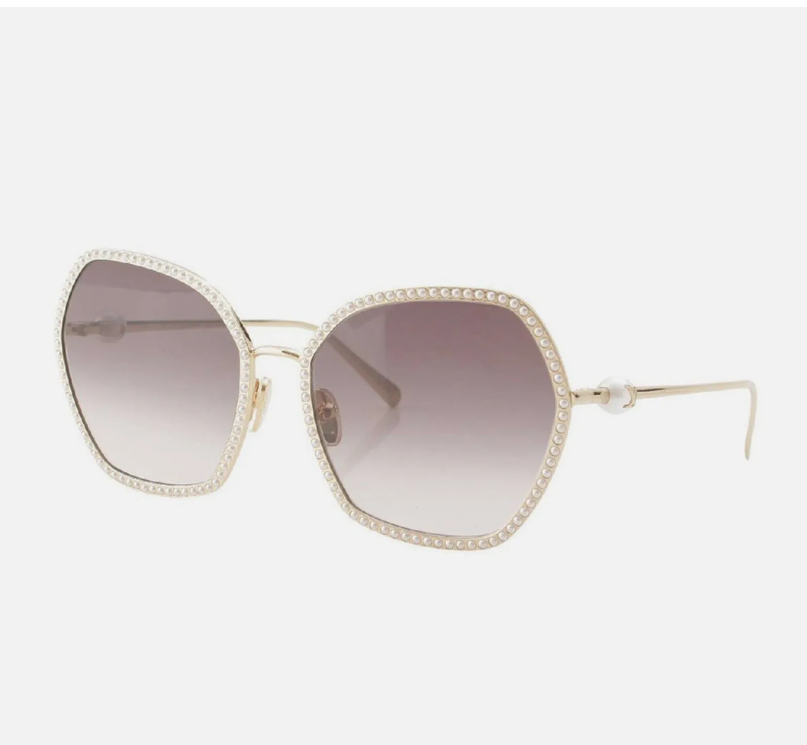 Louis Vuitton Gold Z6012U Pearl embellished Sunglasses