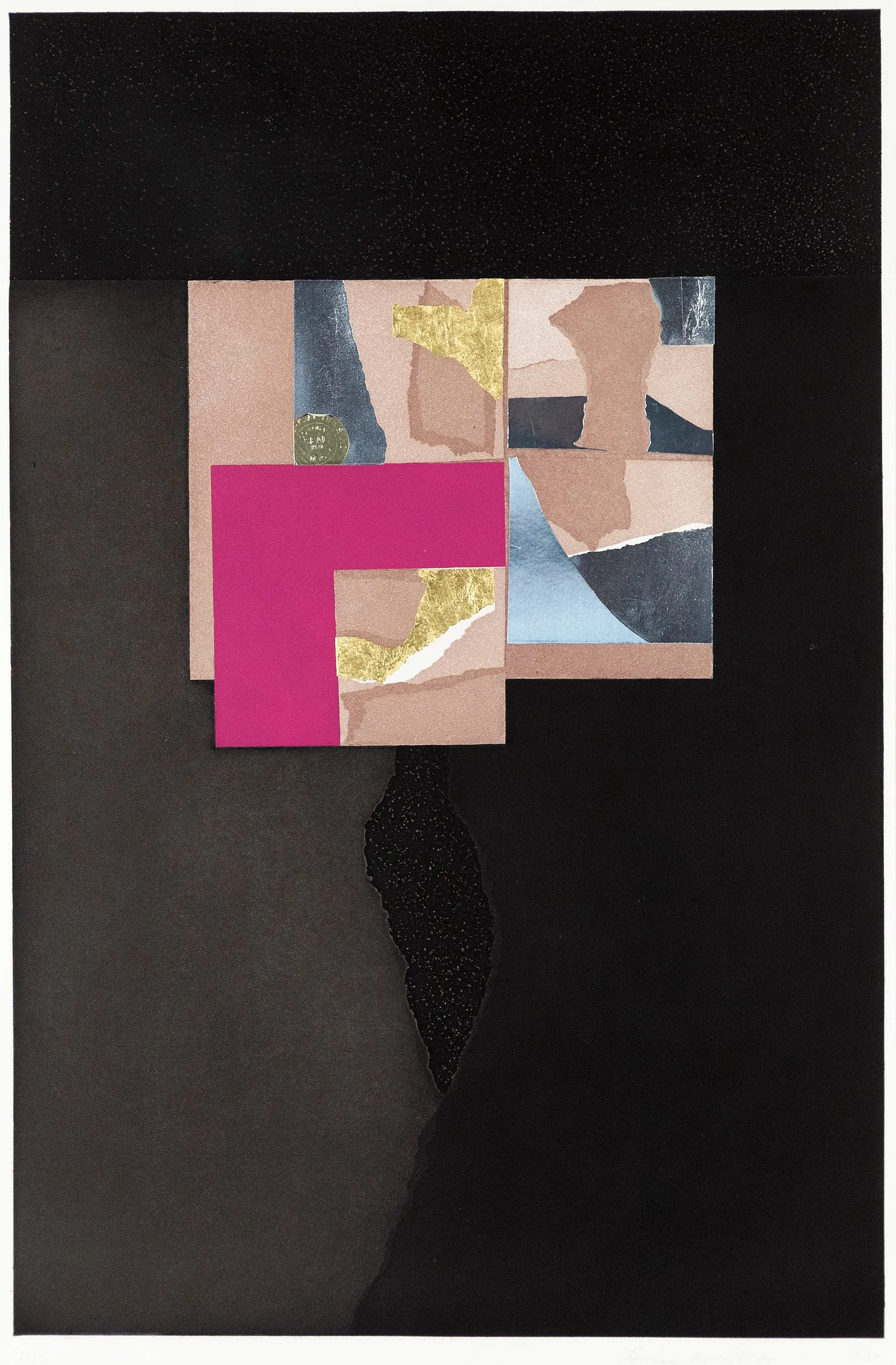LOUISE NEVELSON "METAL HEART" AQUATINT, 1973