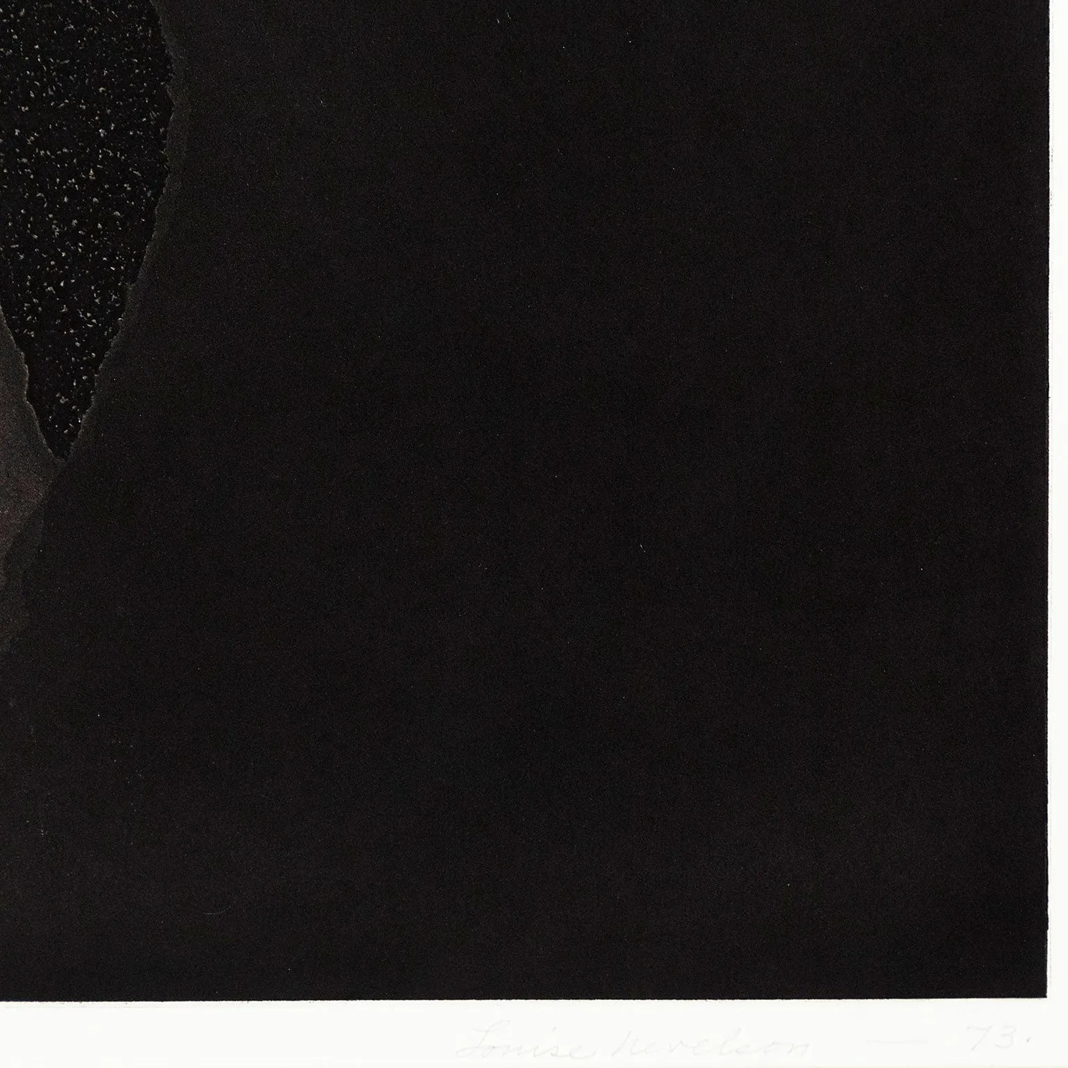 LOUISE NEVELSON "METAL HEART" AQUATINT, 1973