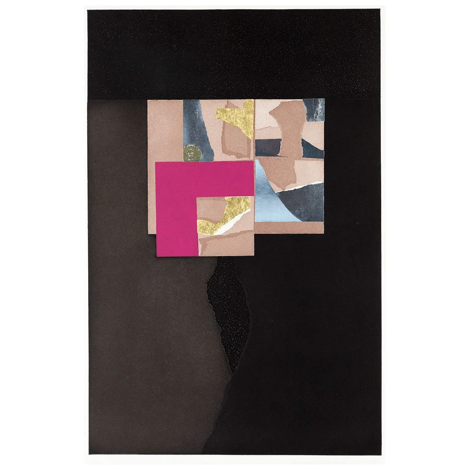 LOUISE NEVELSON "METAL HEART" AQUATINT, 1973