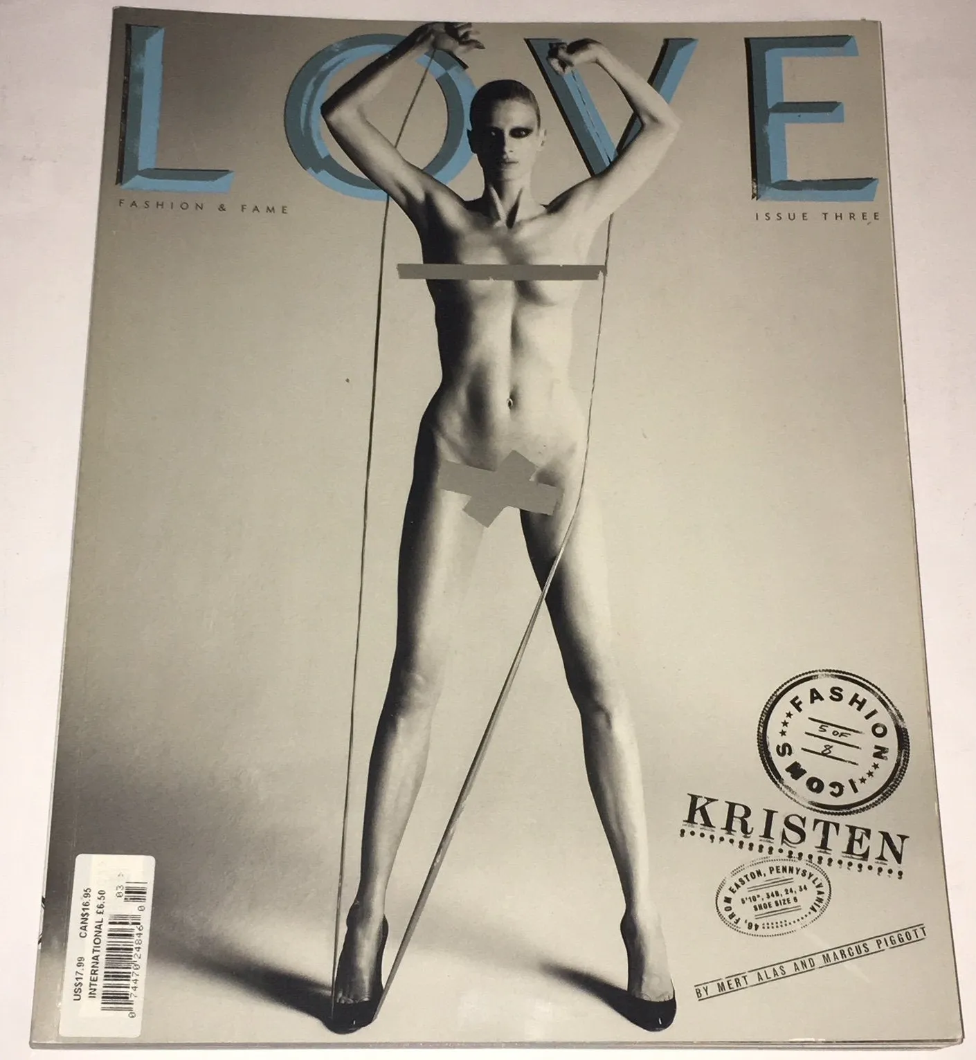 LOVE Magazine #3 2010 KRISTEN MCMENAMY Dree Hemingway NIMUE SMITH Lara Stone
