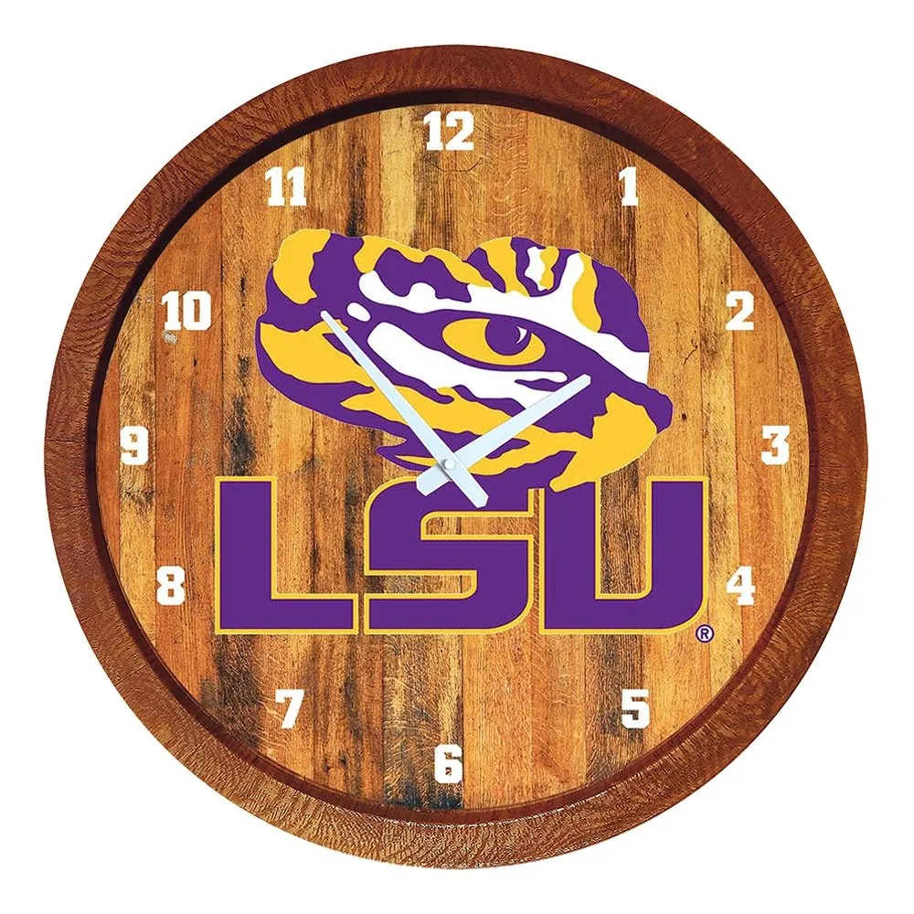 LSU Tigers: "Faux" Barrel Top Wall Clock