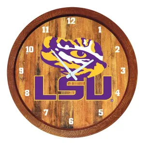 LSU Tigers: "Faux" Barrel Top Wall Clock