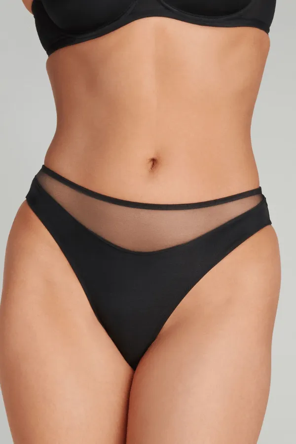 Lucky High Leg Brief - Black