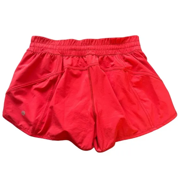 Lululemon Tracker Short V 4&quot; Dark Red size 10 built in liner W7AZ2S workout gym