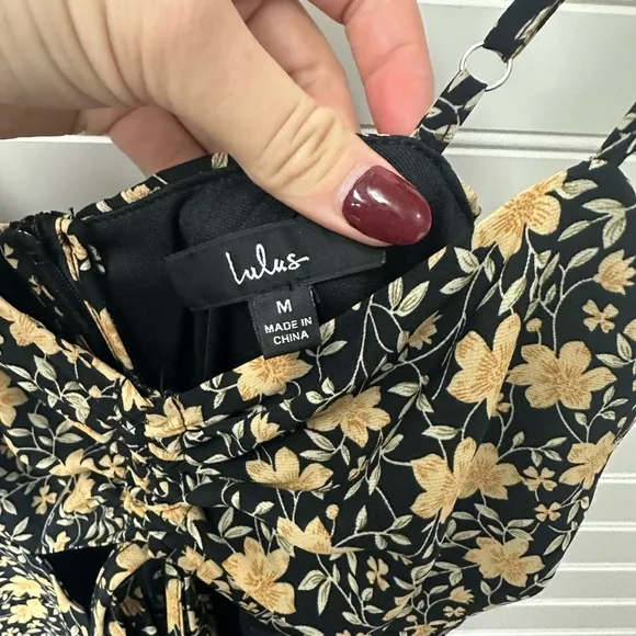 Lulus The Way to Love Black Floral Print Ruffled Maxi Dress