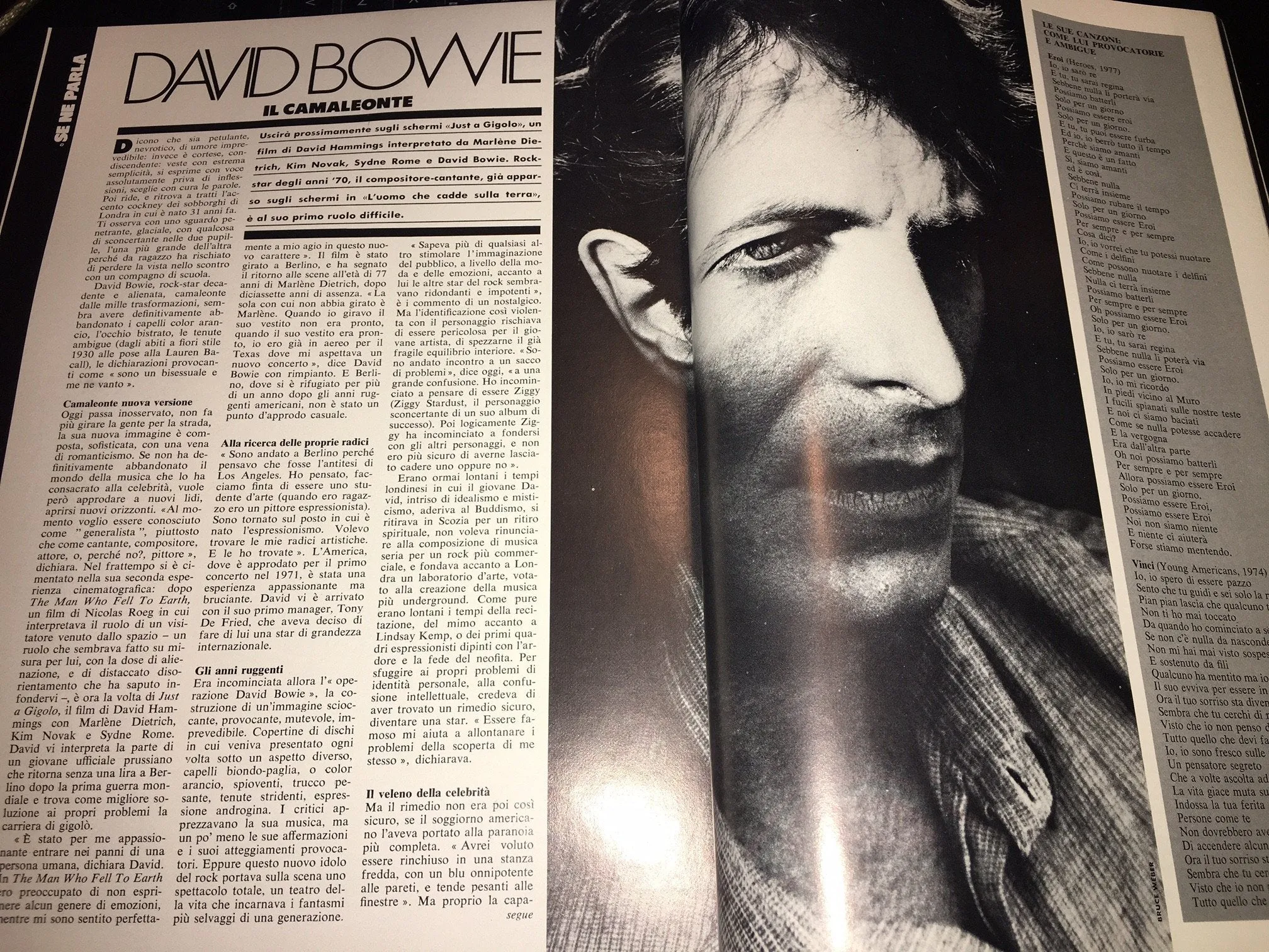 L'UOMO VOGUE Magazine DAVID BOWIE Amanda Lear BRUCE WEBER Vintage Men's Fashion