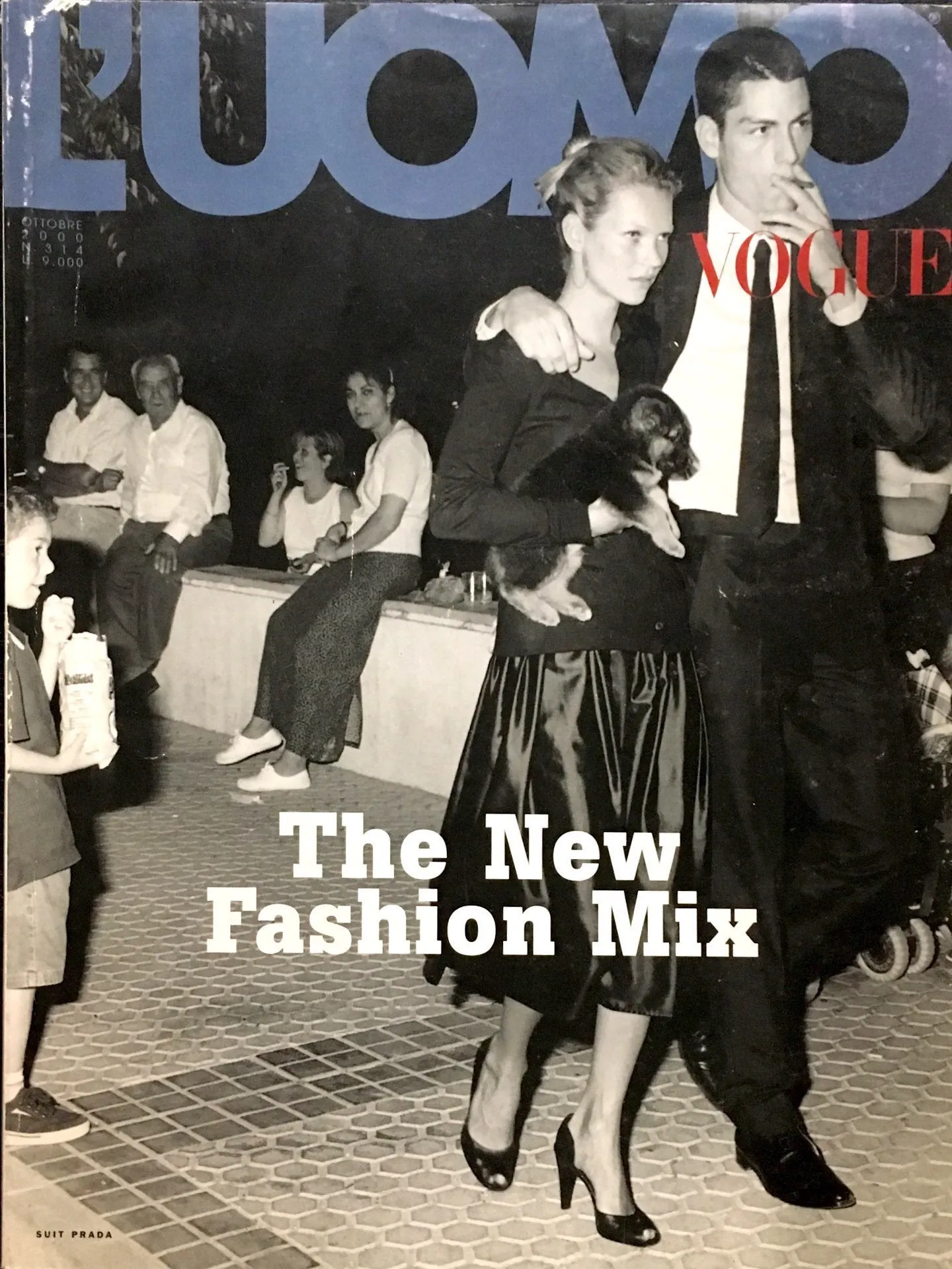 L'UOMO VOGUE Magazine October 2000 TYSON BALLOU & KATE MOSS by BRUCE WEBER