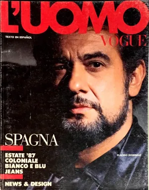 L'UOMO VOGUE Magazine Supplement February 1987 PLACIDO DOMINGO Fabrizio Gianni