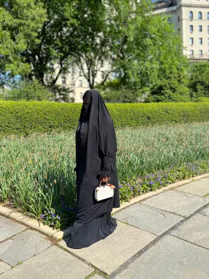 Luxury 2 pieces jilbabs - Black