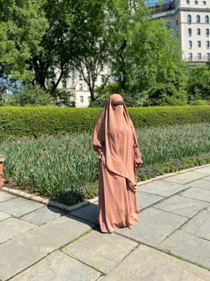 Luxury 2 pieces jilbabs -  Light Brown