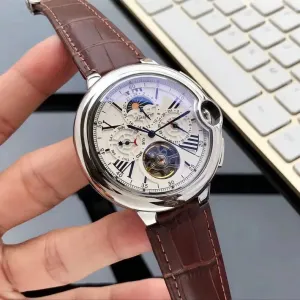 Luxury Automatic Mechanical Watches with Leather Strap - Timeless Elegance & Precision