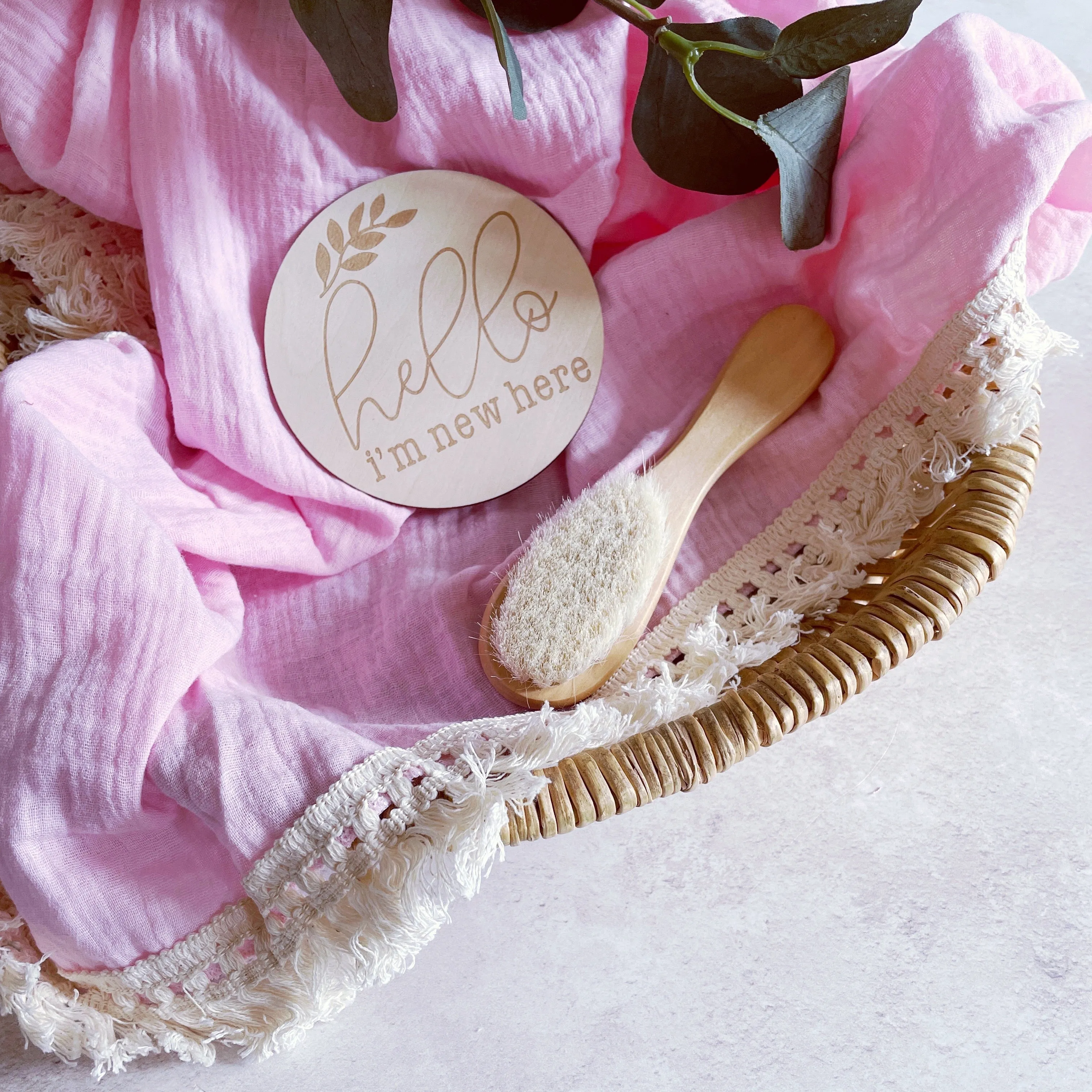 Luxury Baby Pink Blanket Swaddle and Muslin