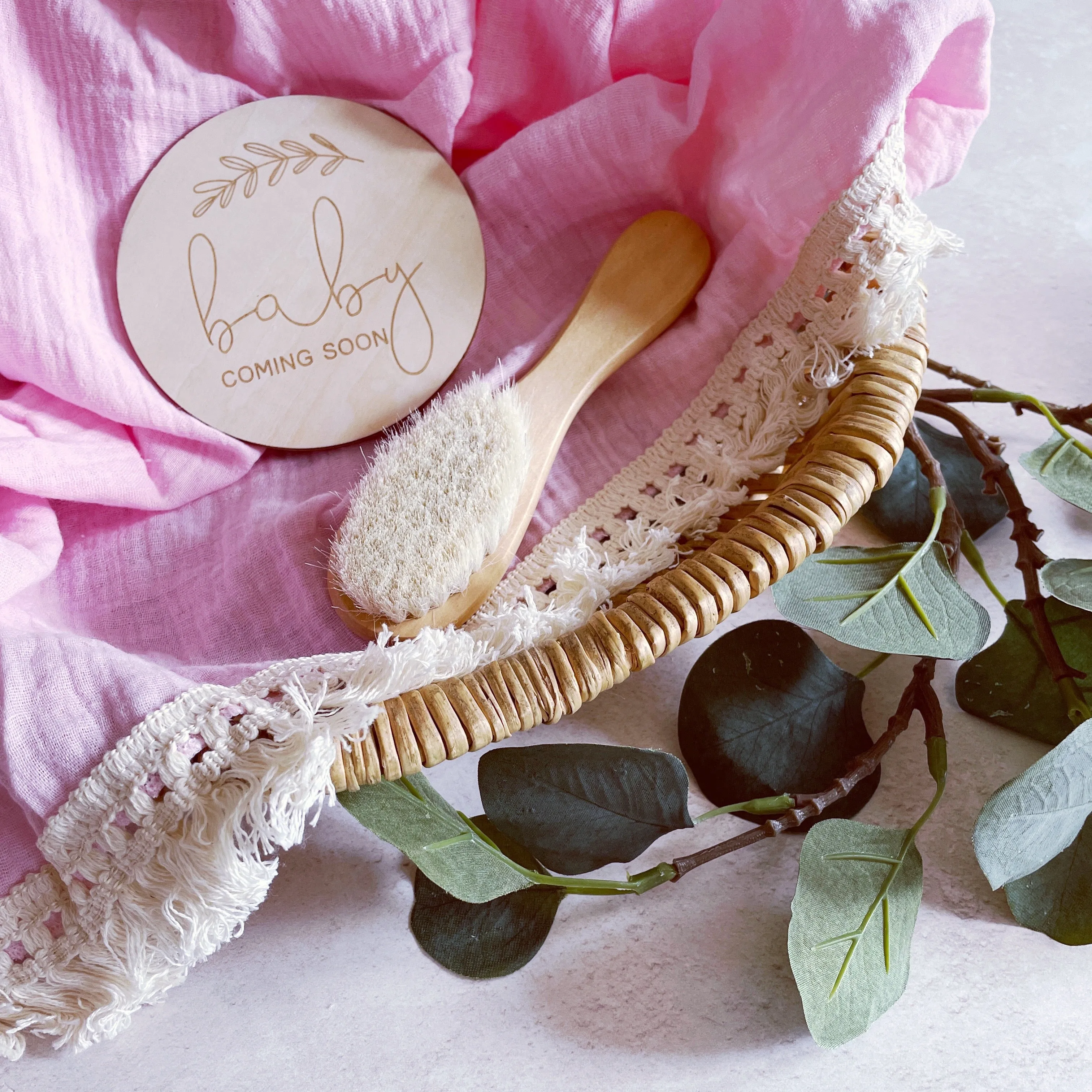 Luxury Baby Pink Blanket Swaddle and Muslin