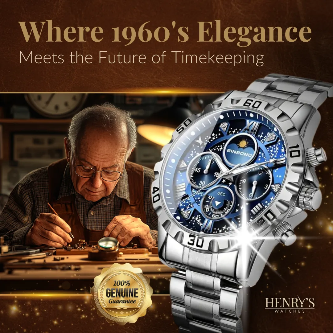 Luxury Chronograph Watch with Metal Band