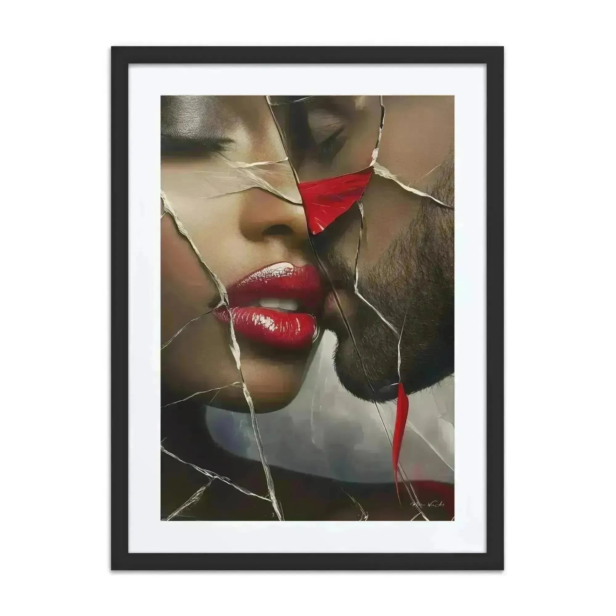 Luxury Framed Wall Art – Regrets | Emotional Reflective Piece 