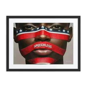Luxury Framed Wall Art – Speechless | Thought-Provoking Statement
