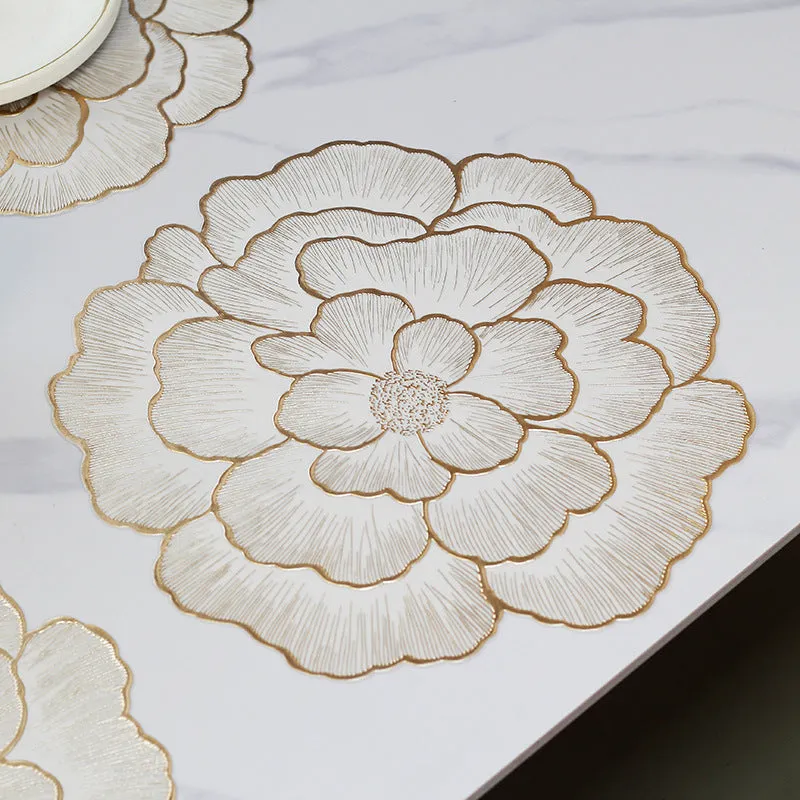 Luxury Golden Floral Mat