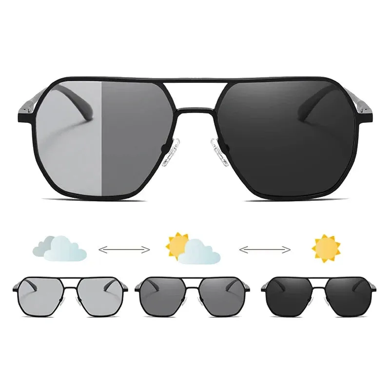 Luxury Metal Photochromic Sunglasses for Men & Women