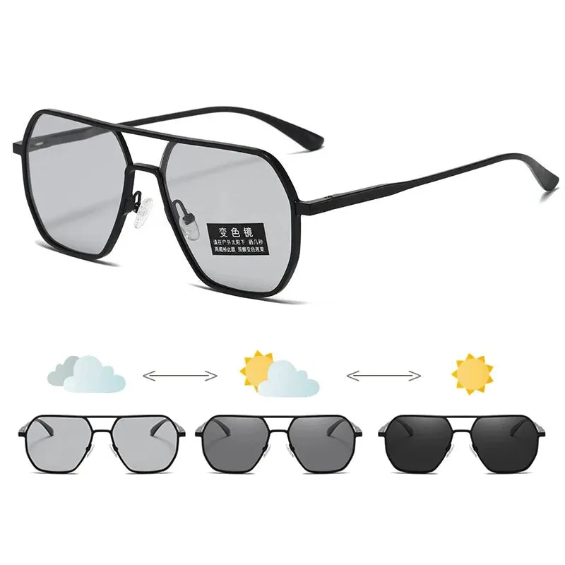 Luxury Metal Photochromic Sunglasses for Men & Women