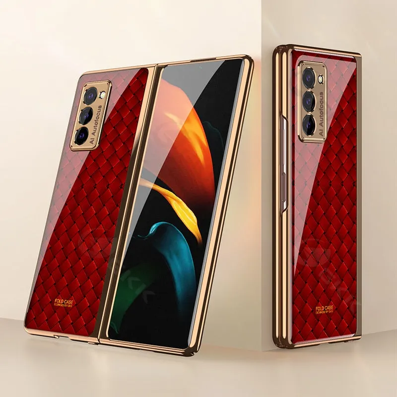 Luxury Plating Tempered Glass Case For Samsung Galaxy Z Fold