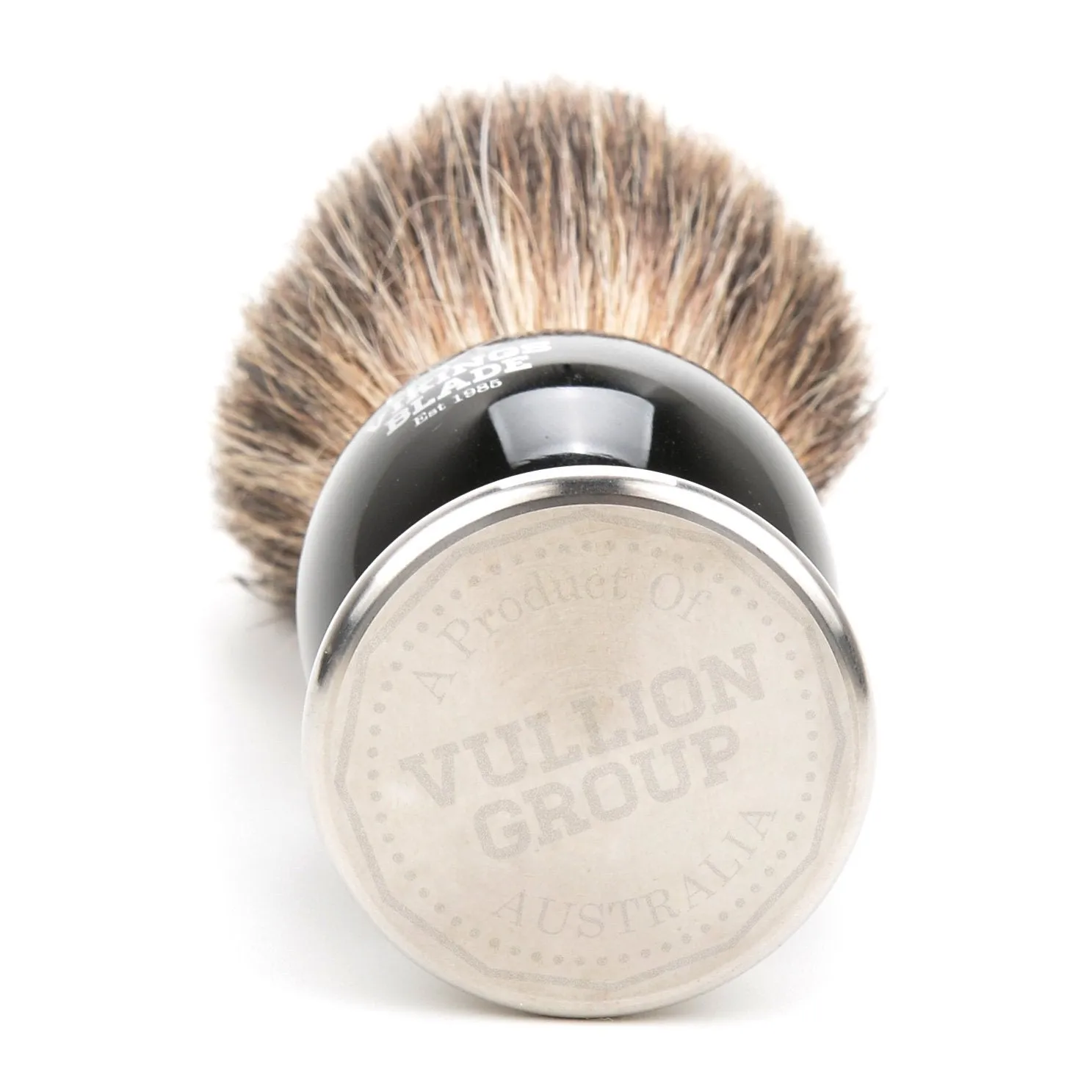 Luxury Shaving Brush for Men by , Ultra Heavy Acrylic & 316L Steel Handle, Super Strong Knot Backbone, Minimal Shedding, Fast Lather, Extremely Smooth & Plush on Skin (Dark Stallion)