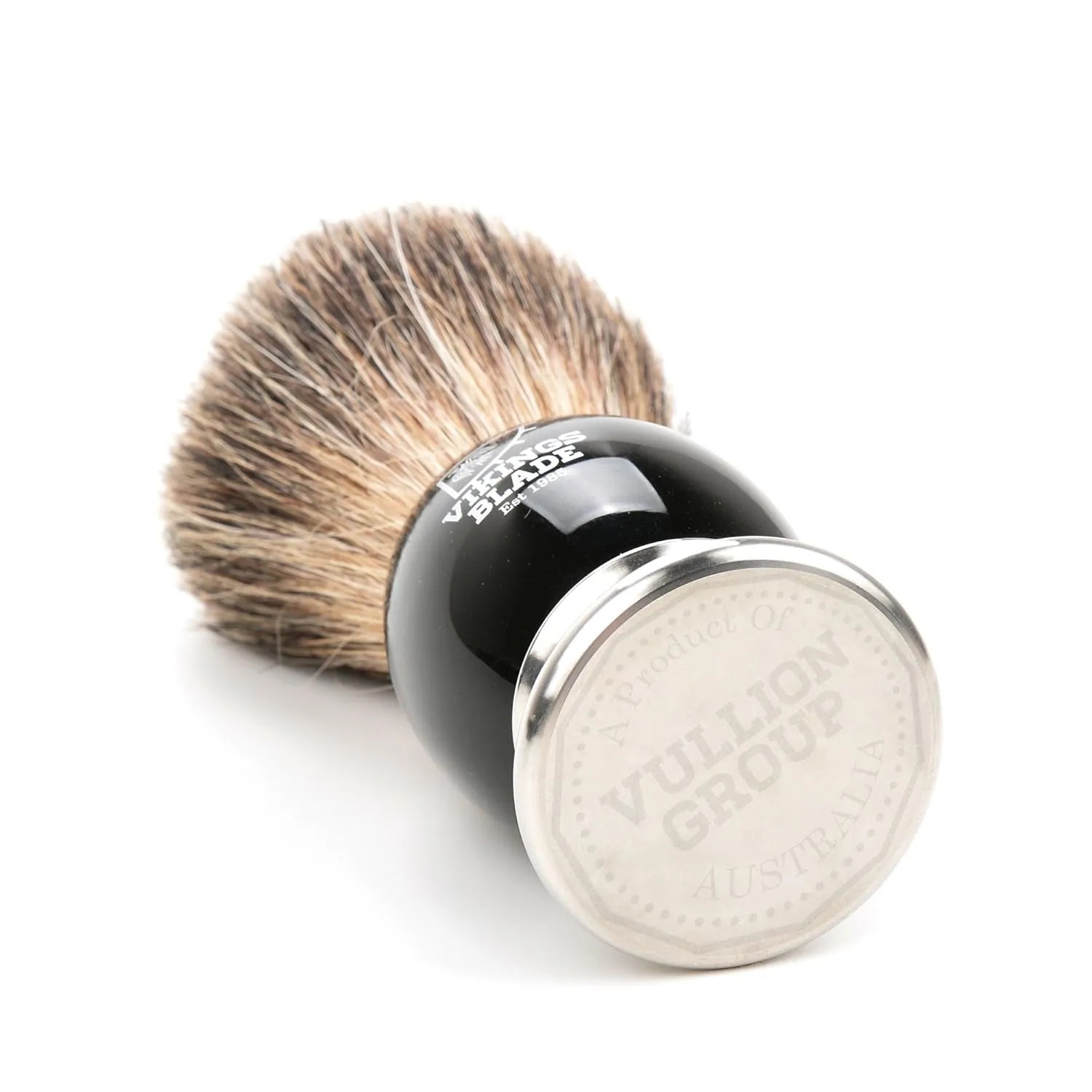 Luxury Shaving Brush for Men by , Ultra Heavy Acrylic & 316L Steel Handle, Super Strong Knot Backbone, Minimal Shedding, Fast Lather, Extremely Smooth & Plush on Skin (Dark Stallion)