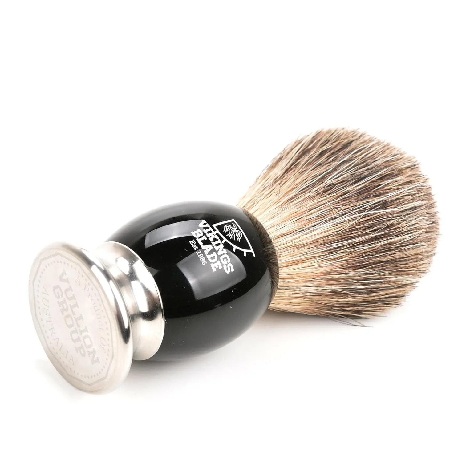 Luxury Shaving Brush for Men by , Ultra Heavy Acrylic & 316L Steel Handle, Super Strong Knot Backbone, Minimal Shedding, Fast Lather, Extremely Smooth & Plush on Skin (Dark Stallion)