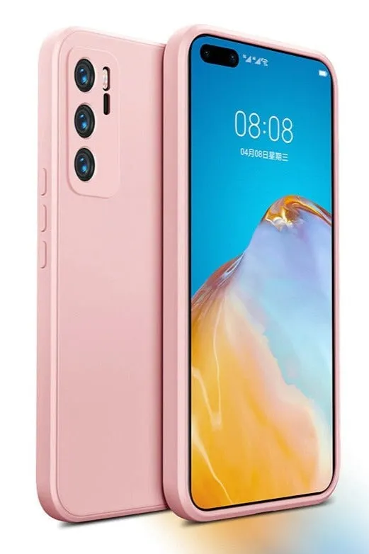 Luxury Square Liquid Silicone Soft Phone Case For Huawei Nova