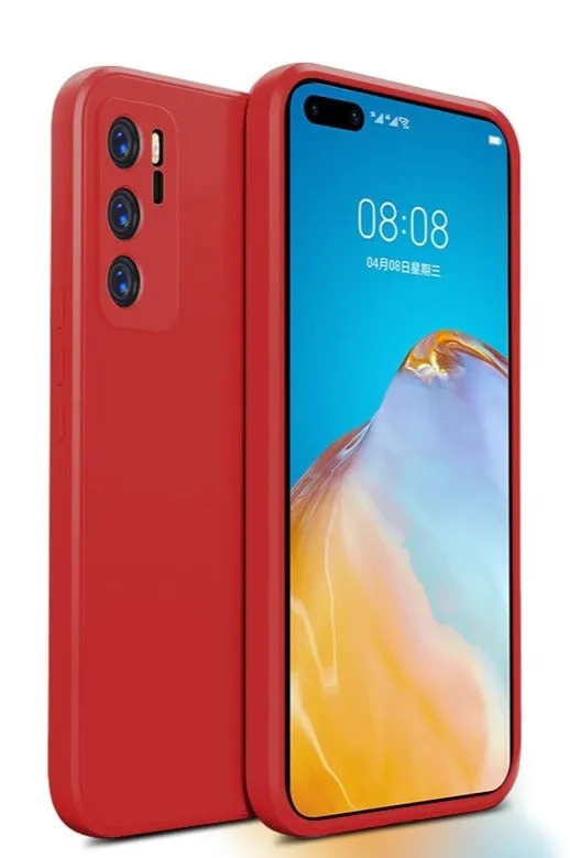 Luxury Square Liquid Silicone Soft Phone Case For Huawei Nova