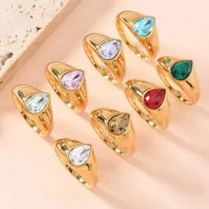 Luxury Titanium Stone Rings