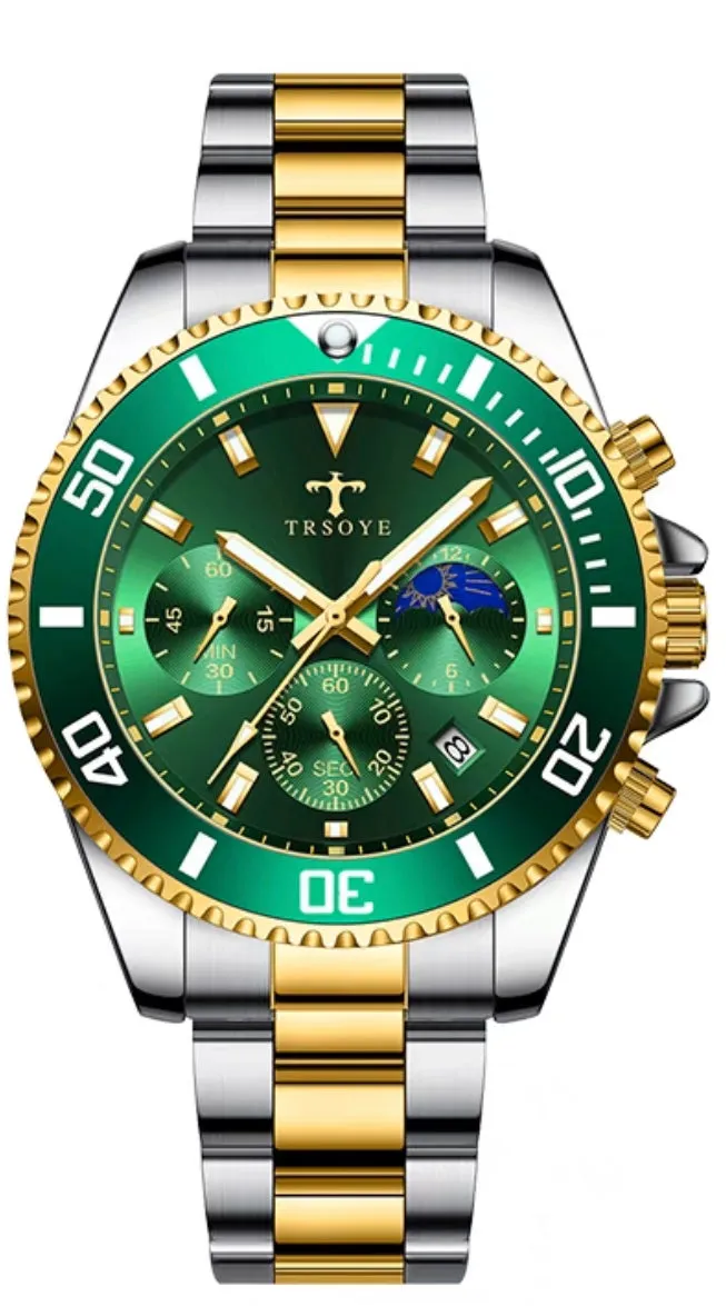 Luxury Unisex watch multifunctional watch 43mm with Japanese quartz movement.