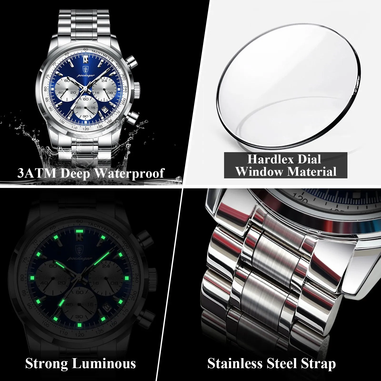 Luxury Waterproof Men's Chronograph Watch