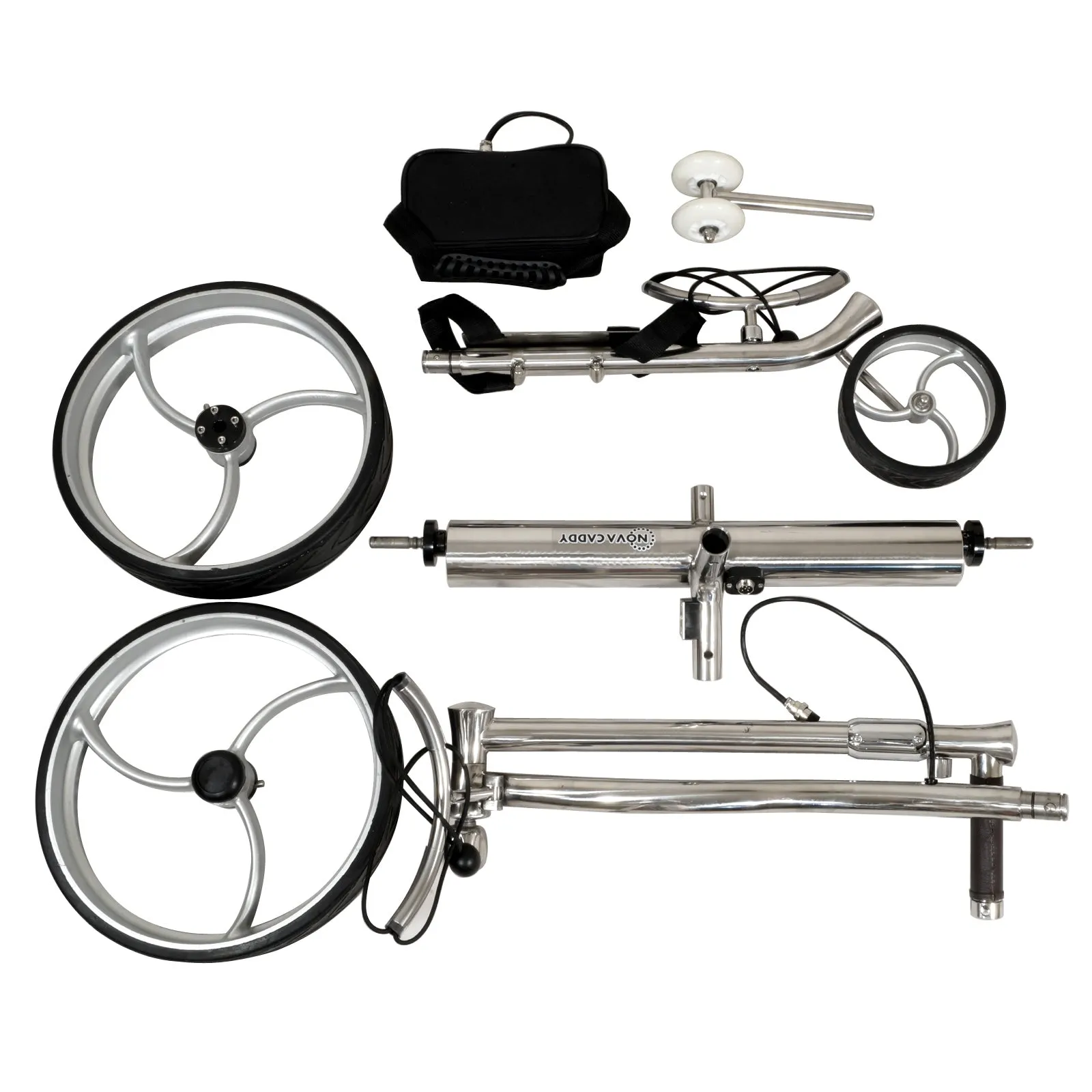LX1R Luxury Electric Remote Control Golf Trolley, 24V, Lithium Battery, Stainless Steel