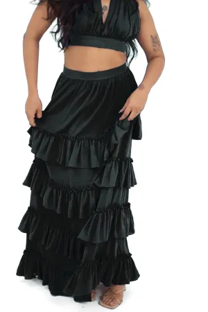 Lyla Black Ruffle Skirt
