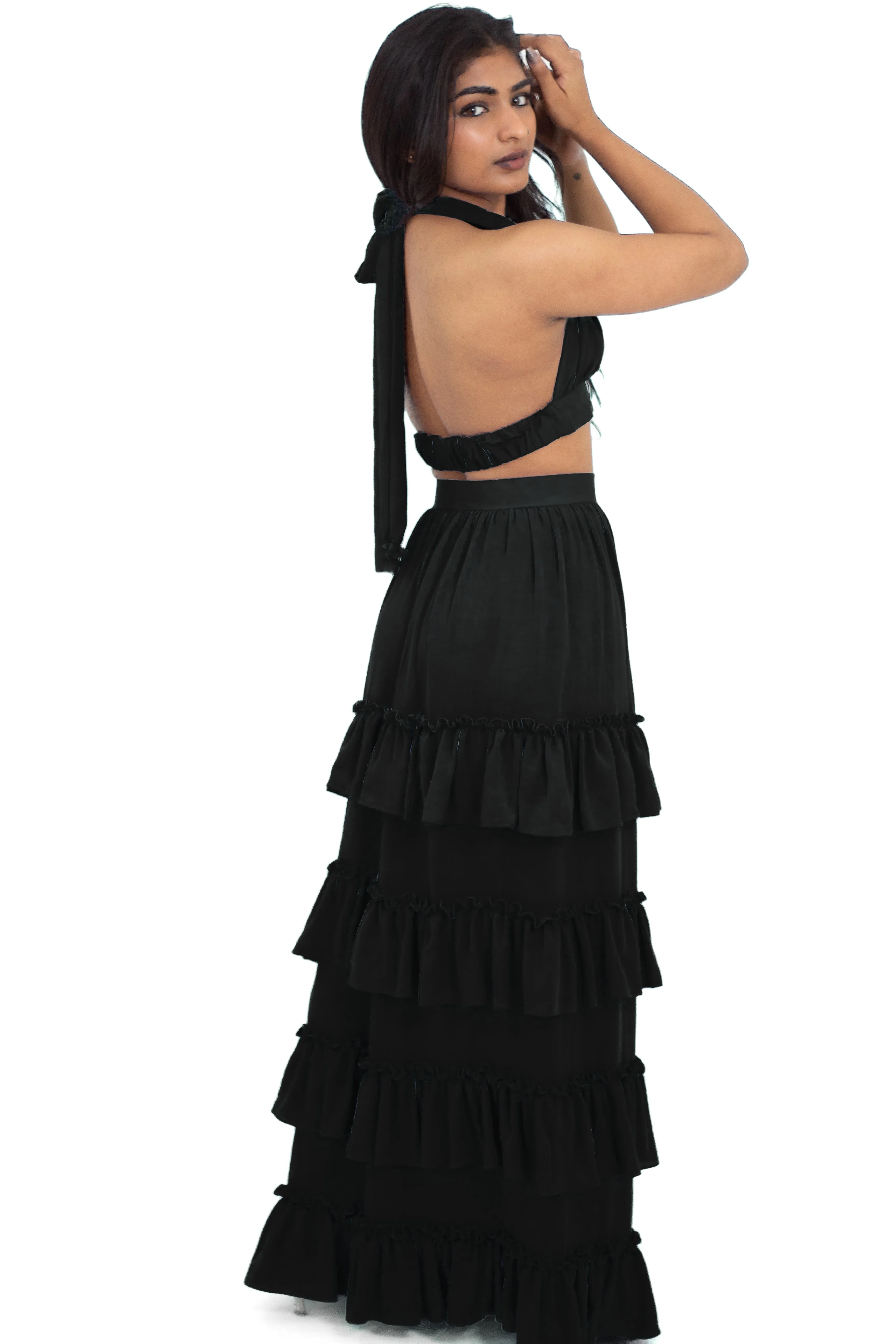 Lyla Black Ruffle Skirt