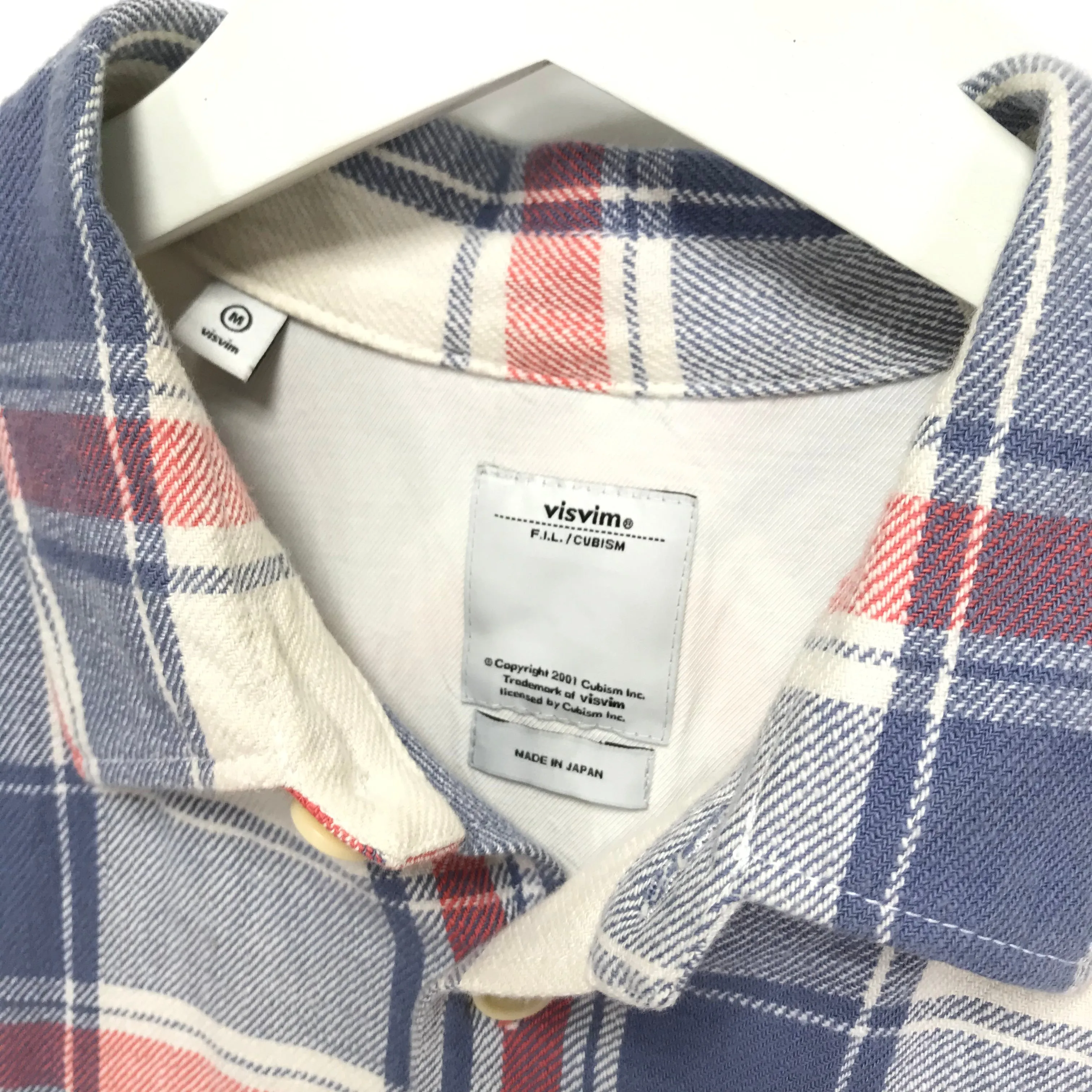 [M] Visvim Pyle Check S/S Shirt White