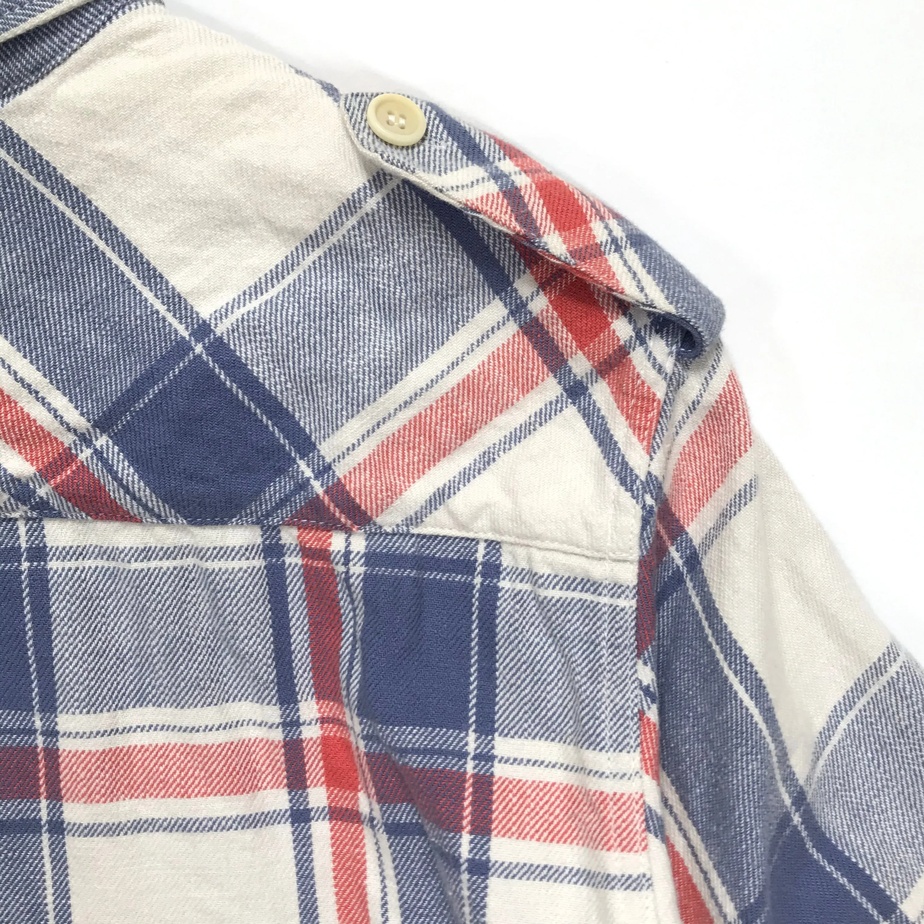 [M] Visvim Pyle Check S/S Shirt White