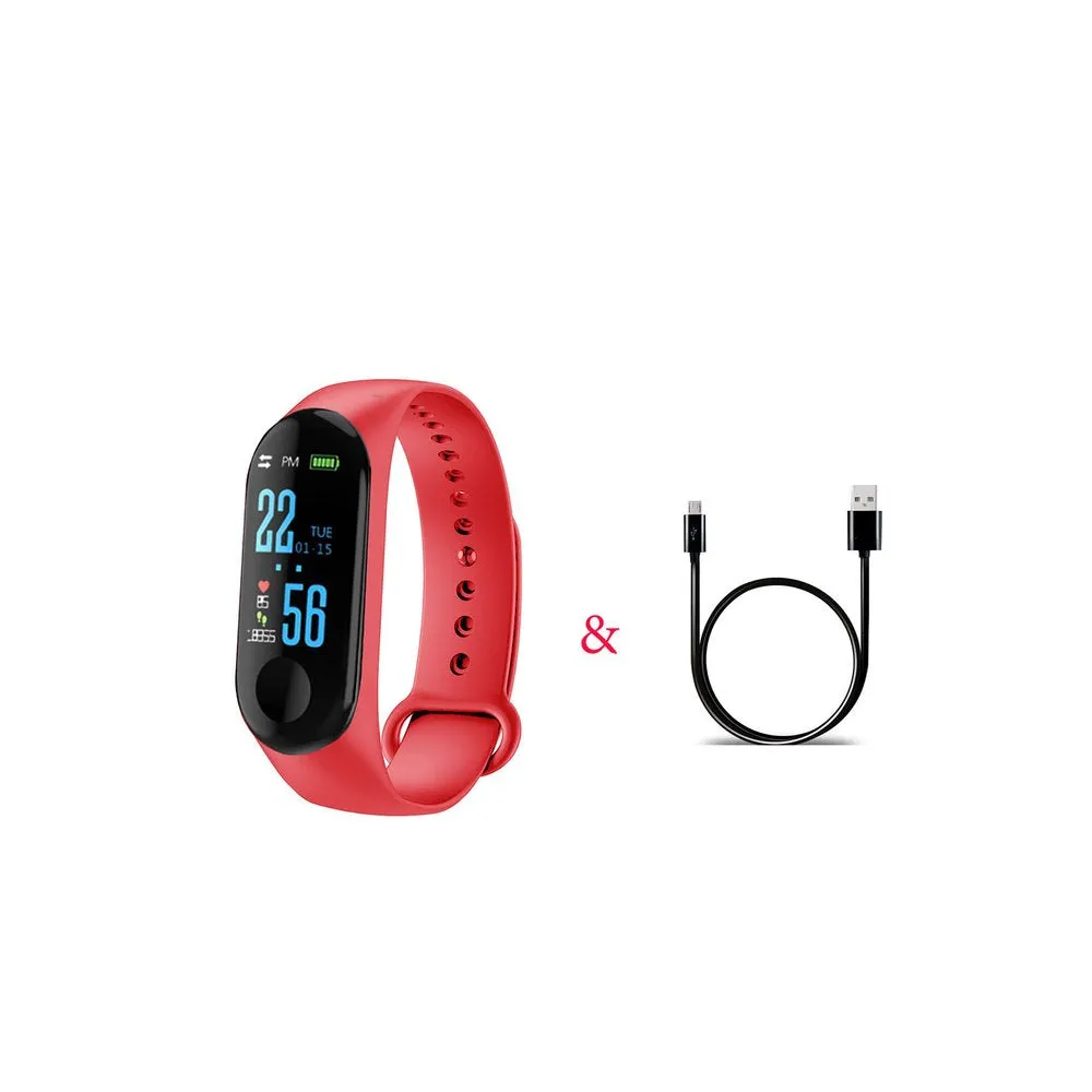 M3 Pro Smart Watch Sport Band Blood Pressure Sleep Monitor - Black