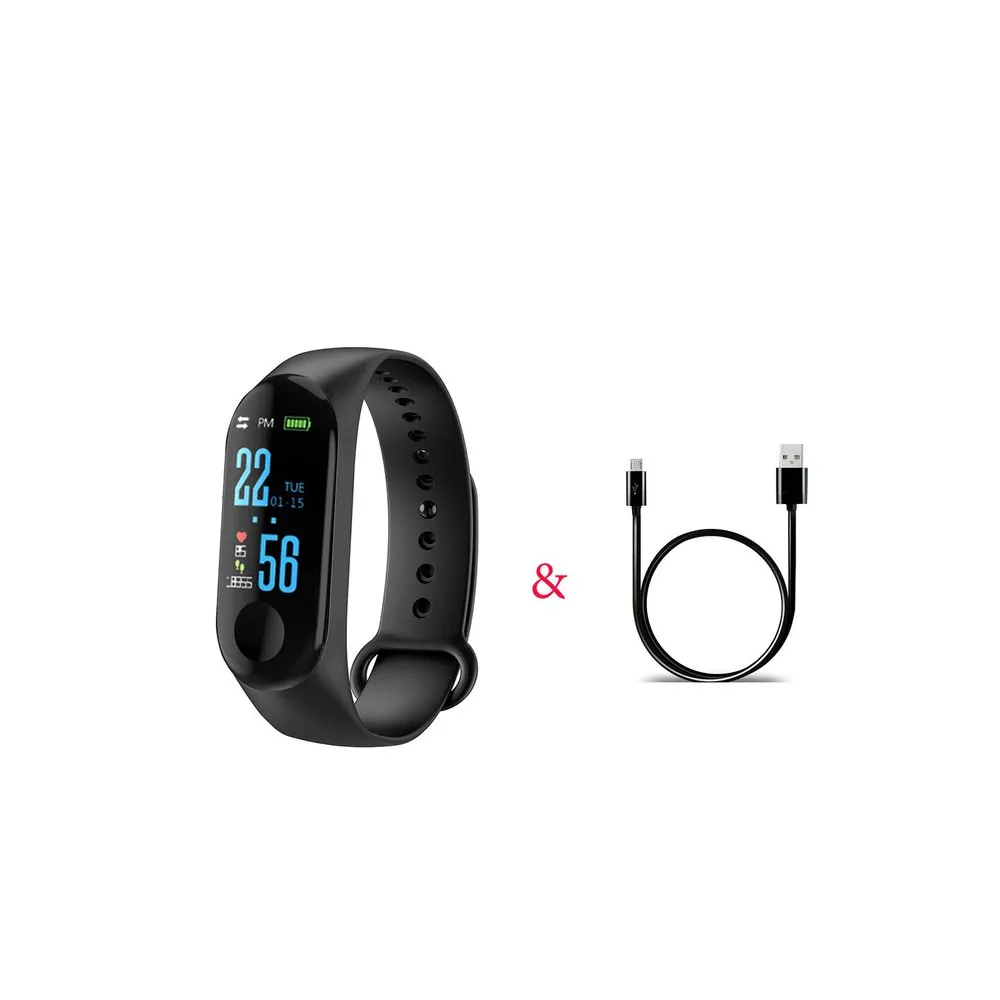 M3 Pro Smart Watch Sport Band Blood Pressure Sleep Monitor - Black