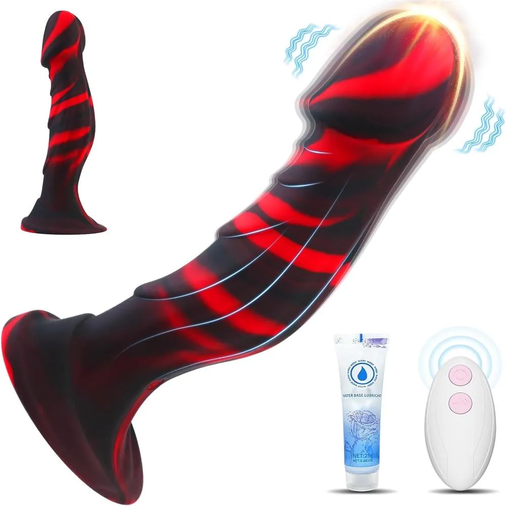Macaron - 7.5” Liquid Silicone Realistic 9 Vibrations Slim Dildo with Suction Cup