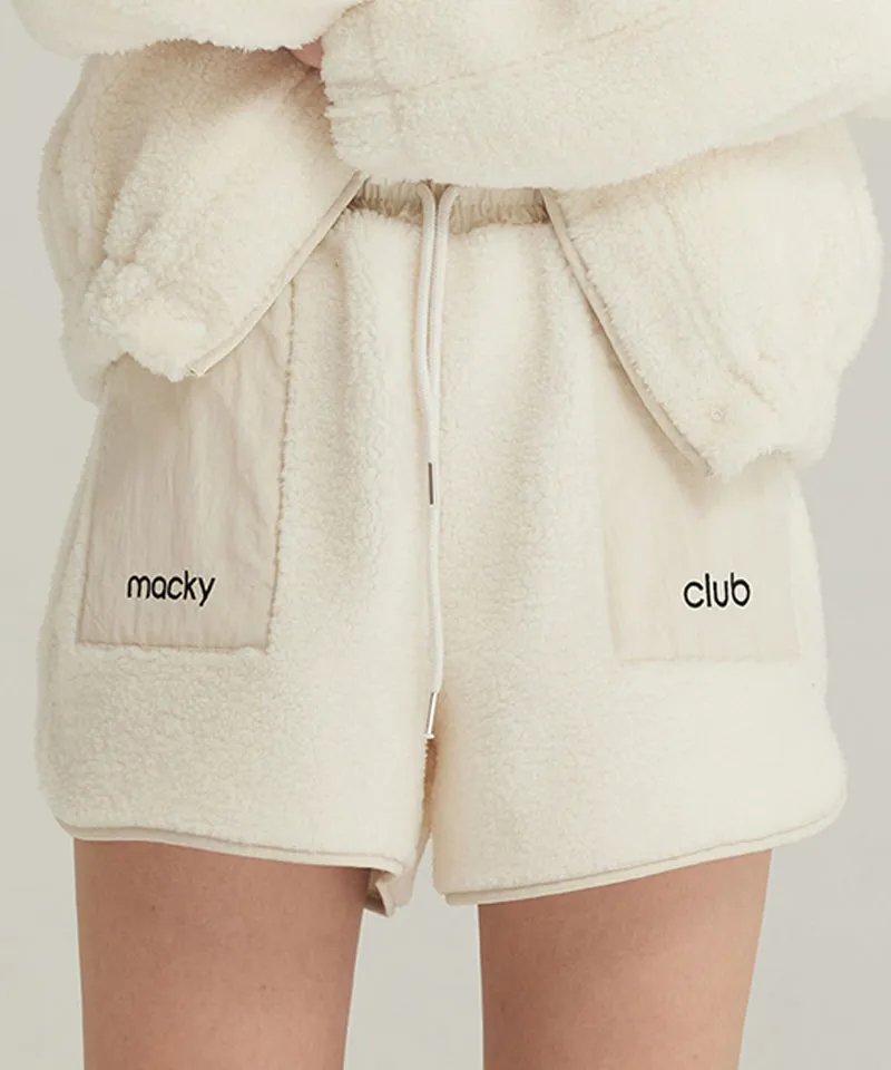 MACKY Golf: Boucle Out Pocket Pants - Ivory