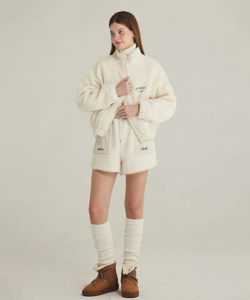 MACKY Golf: Boucle Out Pocket Pants - Ivory