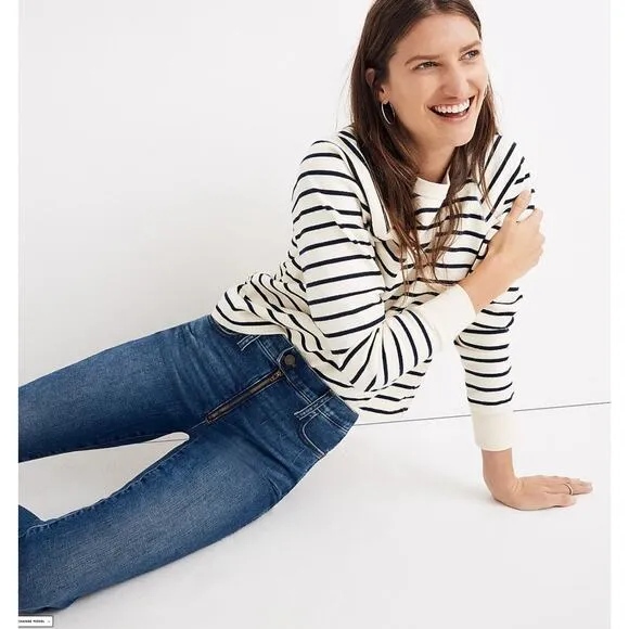 Madewell 10&quot; High-Rise Roadtripper Jeans in Ridgefield Wash: Zip-Front Edition