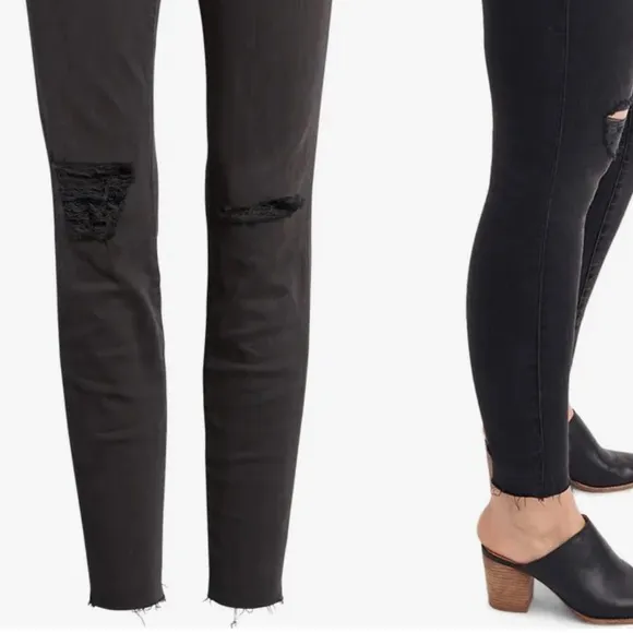Madewell Black 9” High Rise Skinny Jeans 28