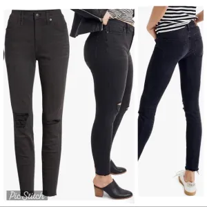 Madewell Black 9” High Rise Skinny Jeans 28