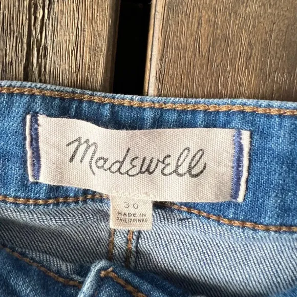 Madewell Denim Bayview Tiered Midi Cotton Flared Skirt Size 30 EUC