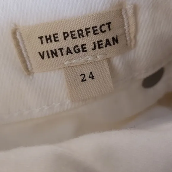 Madewell NEW Perfect Vintage Jean High Rise White Denim Skinny Size 24
